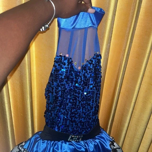 Royal blue dance costume